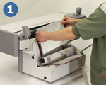 Inserting the cover and paper block