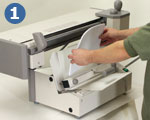 Inserting the cover and paper block